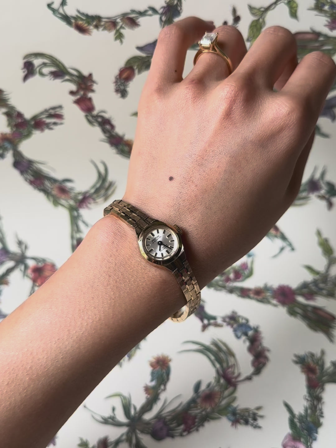 1970s Montine Gold-Tone Petite round Mechanical Watch