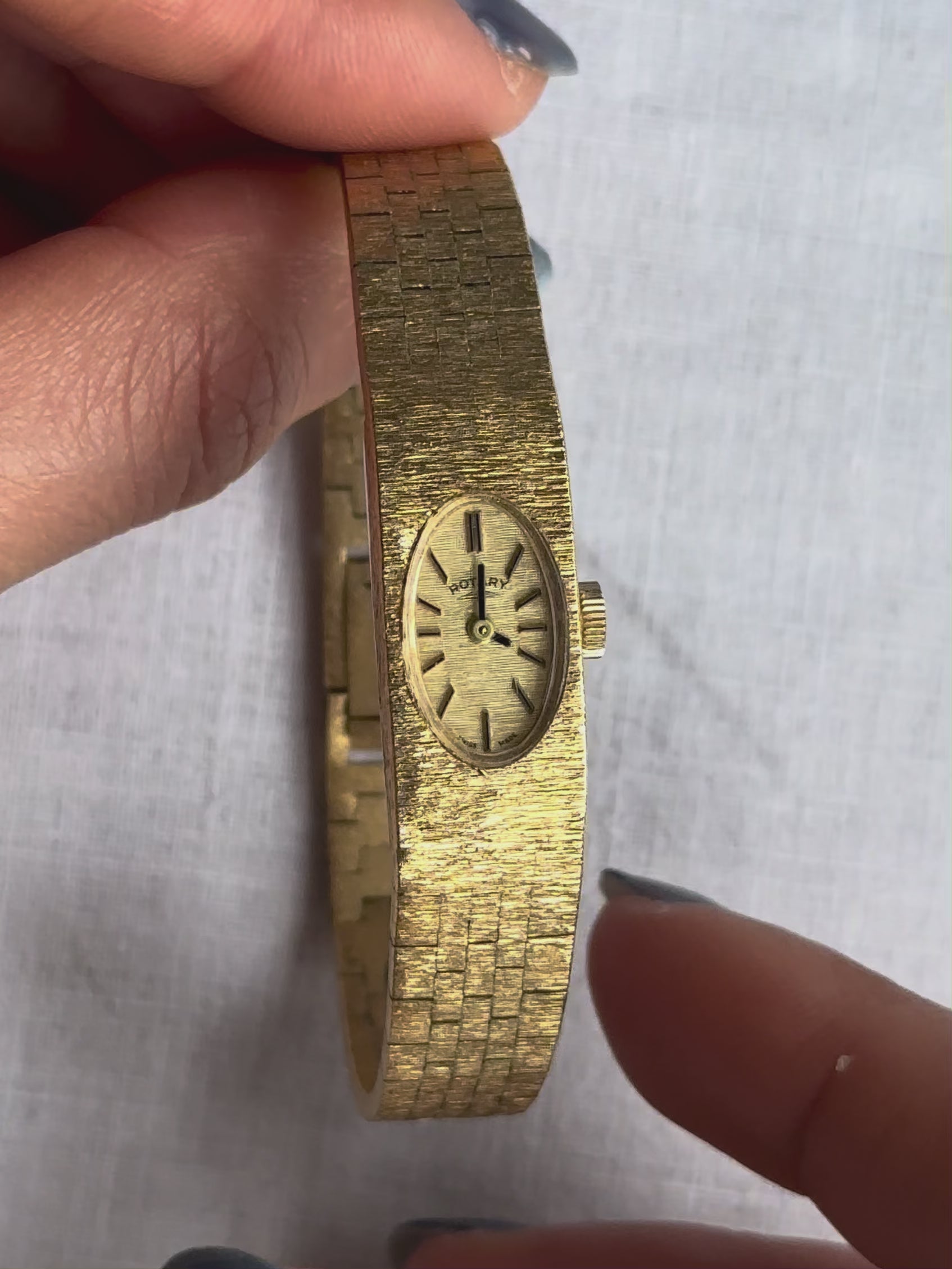 1970s Rotary Gold-Plated Slim Mechanical Watch
