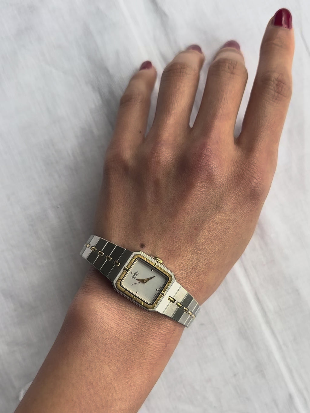 1980s Seiko Two-Tone Square Quartz Watch