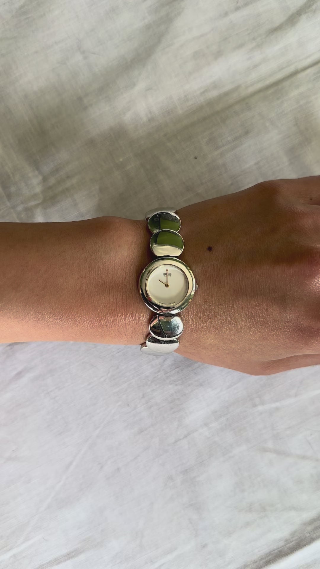 1980s Seiko mirror disc quartz watch