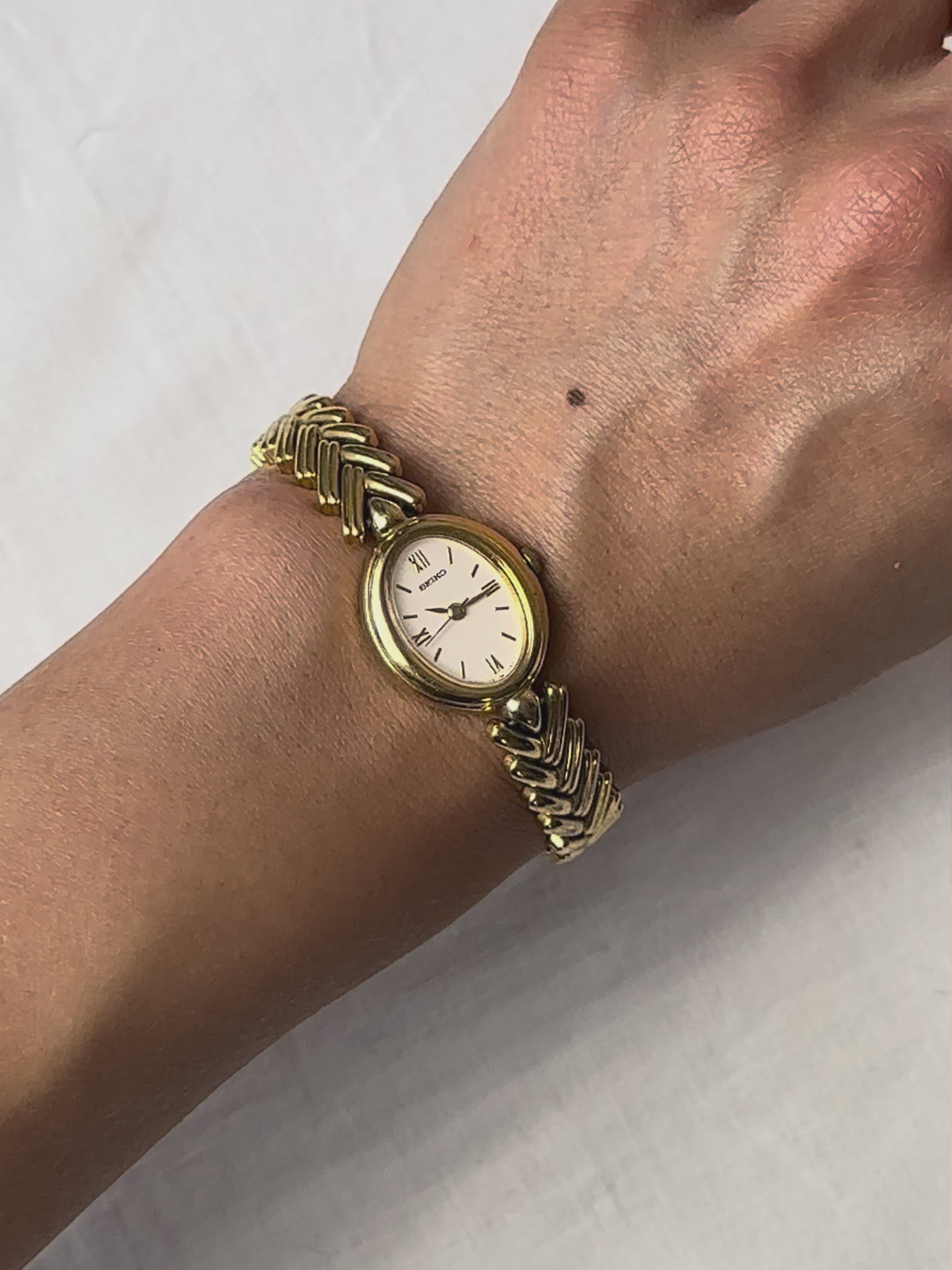 1980s Seiko chevron quartz watch