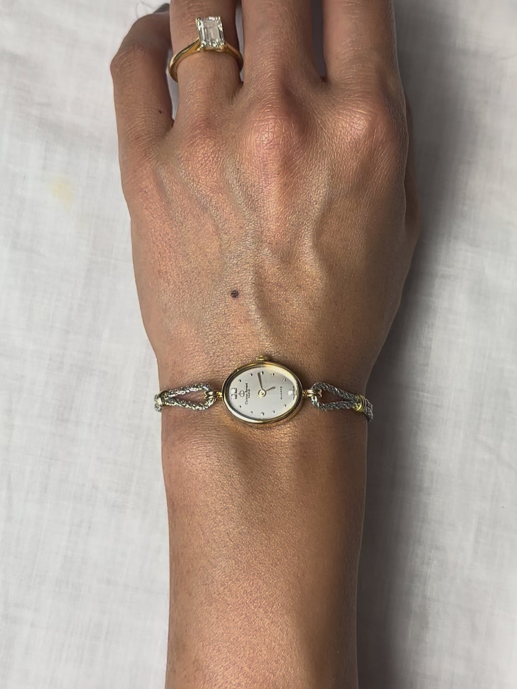 1980s rare Christian Bernard diamond two-tone quartz watch