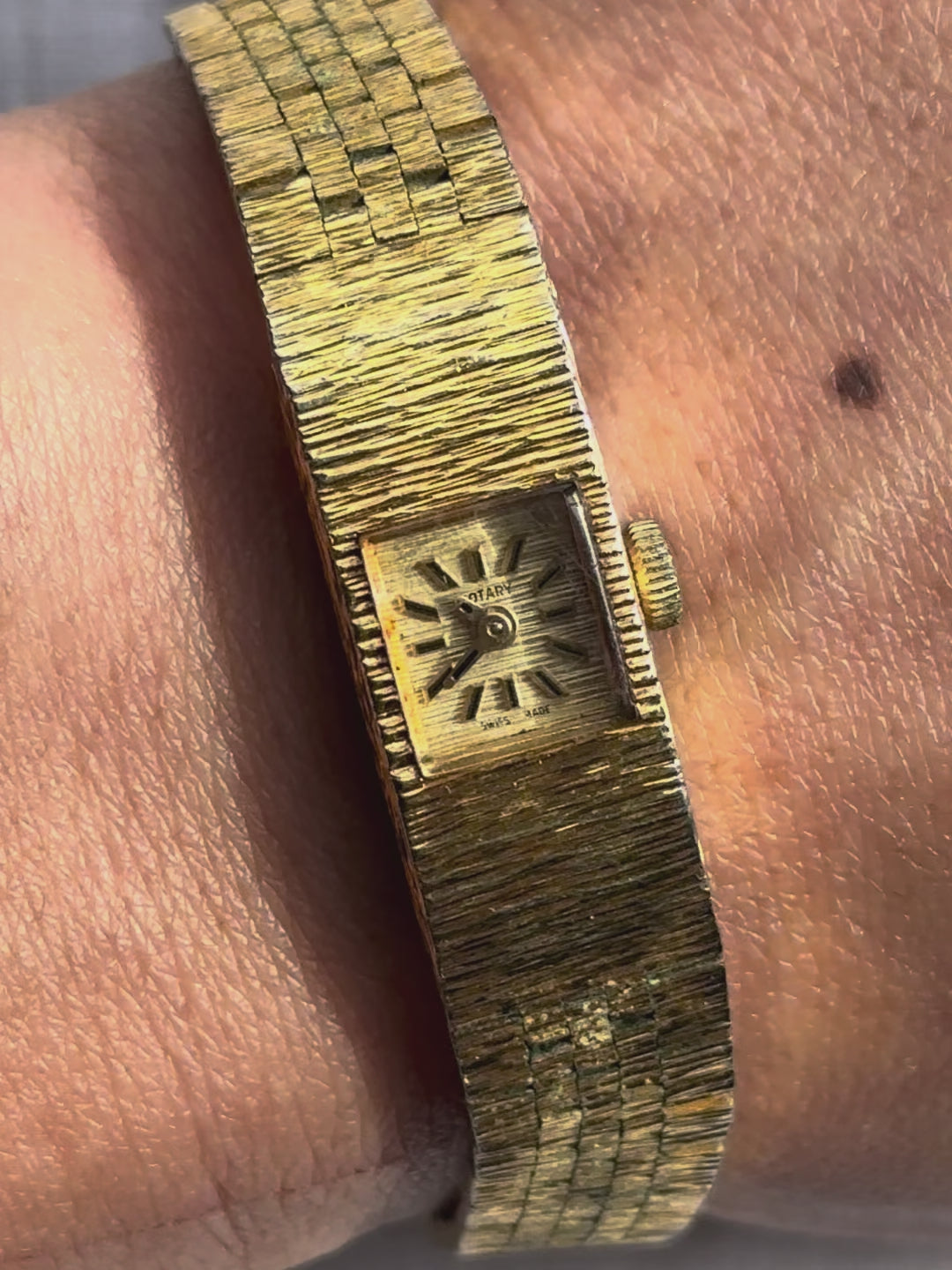 1970s Rotary Gold-Plated Mini Dial Mechanical Watch