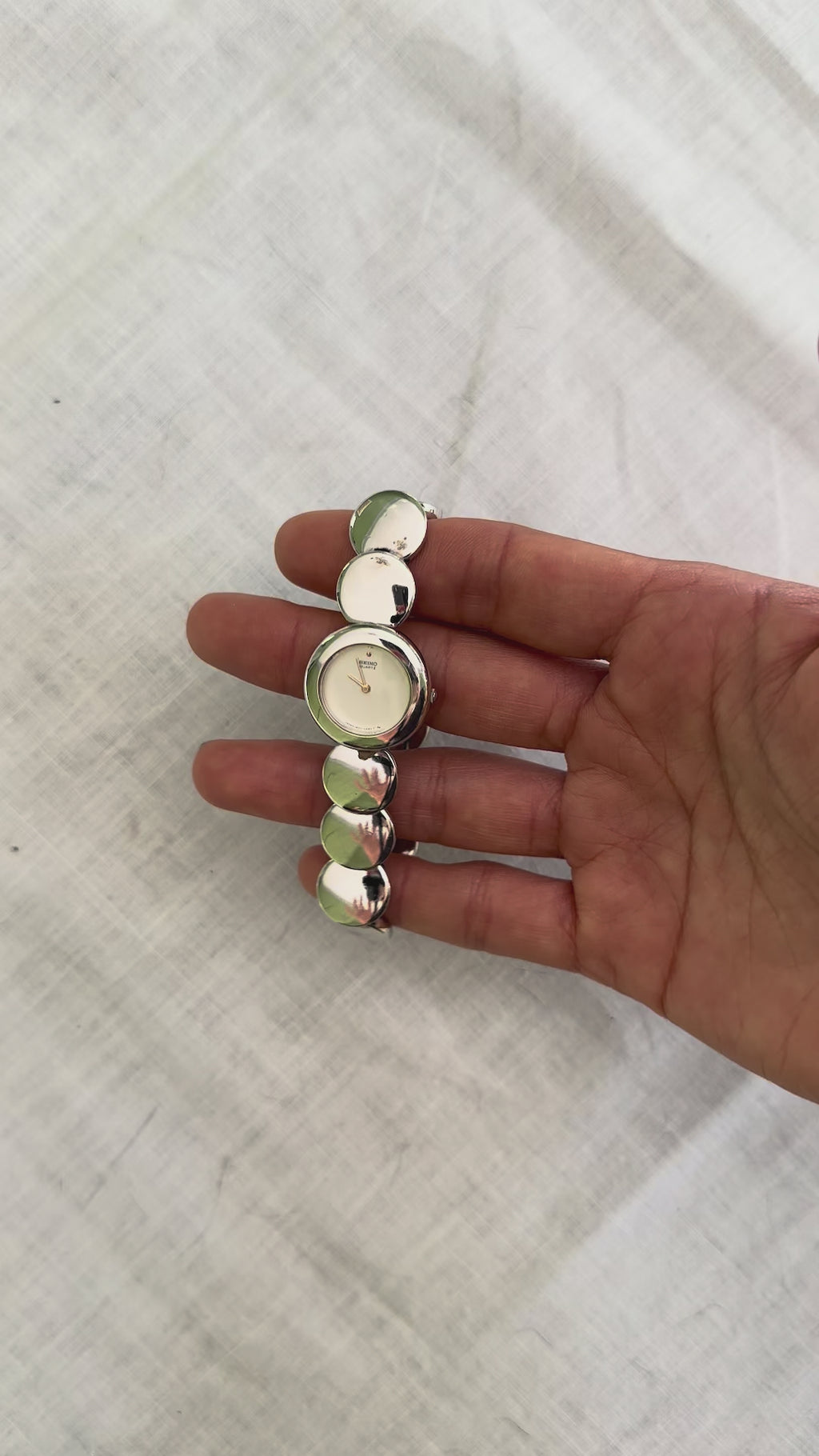 1980s Seiko mirror disc quartz watch