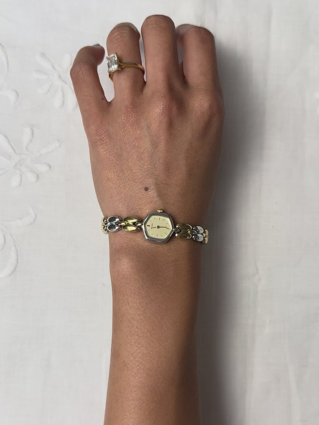 1980s Seiko two-tone quartz watch