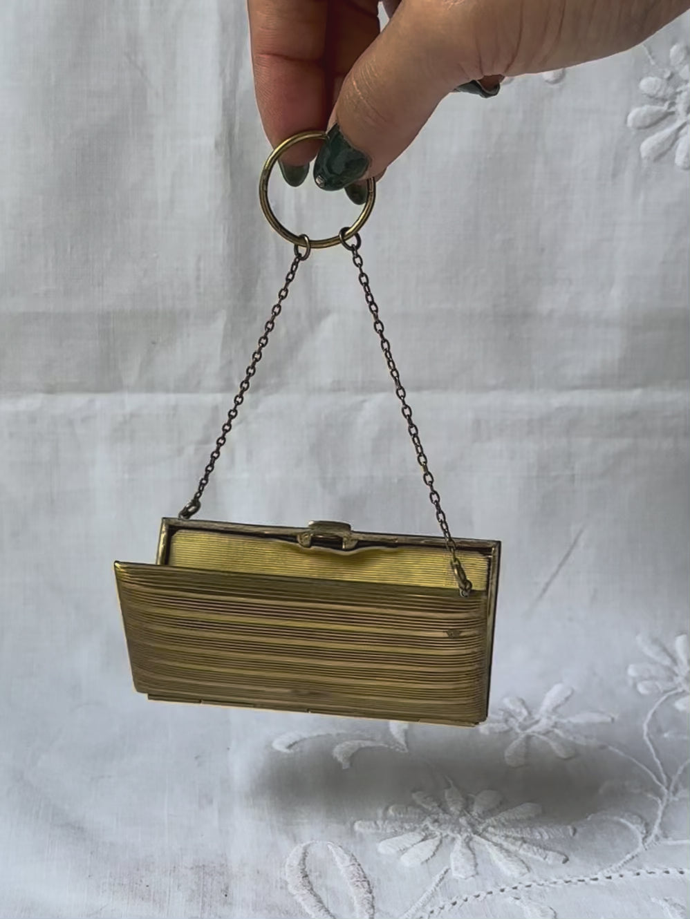 1930s Brass Coin Ring Purse