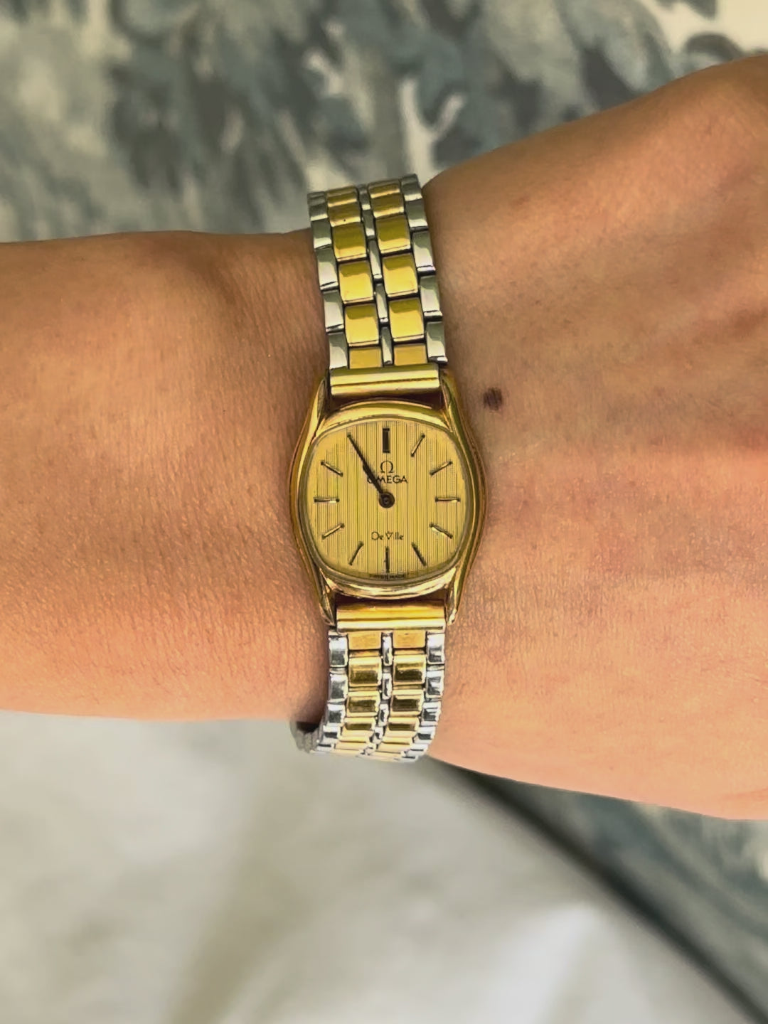 1980s Omega De Ville two-tone quartz watch